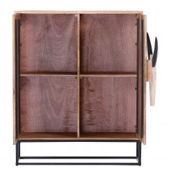 Naturoo Commode Muhu - Manguier massif / Métal - Manguier / Noir -Meubles de salle à manger Soldes Magasin 1000259765 210421 08210200030 DETAILS P000000001000259765