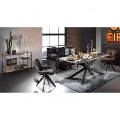 Red Living Étagère Cap Cana I - Placage en bois véritable / Métal - Araucaria de Chine / Noir -Meubles de salle à manger Soldes Magasin 1000259772 210601 10150300011 MOOD DETAILS P000000001000259772 mood