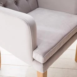 Maison Belfort Chaise à accoudoirs Austin II - Gris clair - Chêne clair -Meubles de salle à manger Soldes Magasin 1000260669 220622 032 DETAILS P000000001000260669
