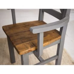 Maison Belfort Chaise à accoudoirs Balignton - Pin massif - Gris 11 Maison Belfort Chaise à accoudoirs Balignton - Pin massif - Gris -Meubles de salle à manger Soldes Magasin 1000260736 211116 12550500251 DETAILS P000000001000260736