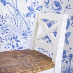 Maison Belfort Chaise de bar Balignton - Pin massif - Pin / Blanc -Meubles de salle à manger Soldes Magasin 1000260744 211116 12582100283 DETAILS P000000001000260744