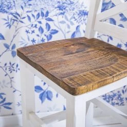 Maison Belfort Chaise de bar Balignton - Pin massif - Pin / Blanc -Meubles de salle à manger Soldes Magasin 1000260744 211116 12582100300 DETAILS P000000001000260744