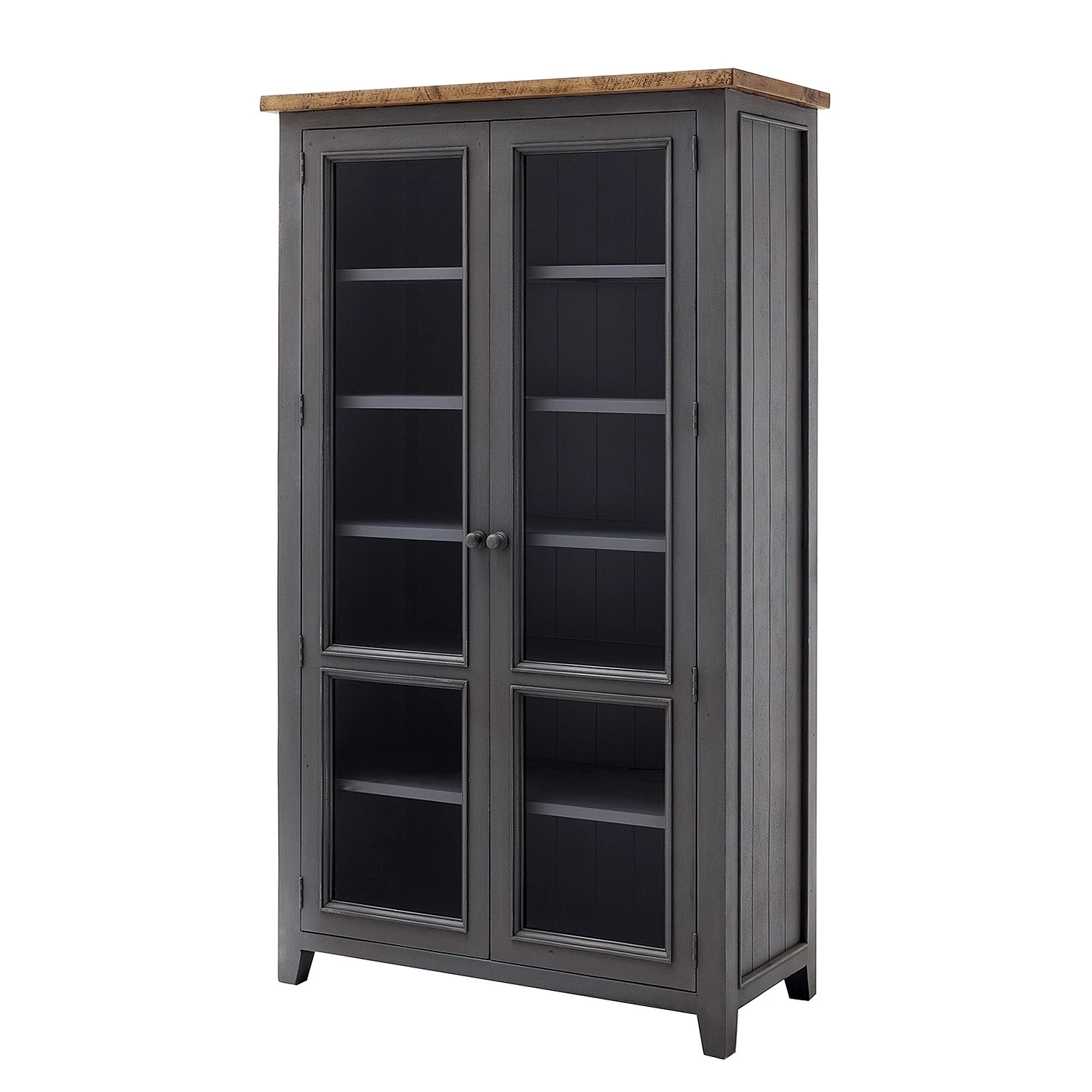 Maison Belfort Vitrine Balignton - Pin massif / Verre de sécurité - Gris 1 Maison Belfort Vitrine Balignton - Pin massif / Verre de sécurité - Gris