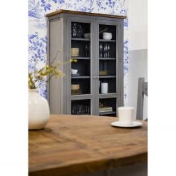 Maison Belfort Vitrine Balignton - Pin massif / Verre de sécurité - Gris 9 Maison Belfort Vitrine Balignton - Pin massif / Verre de sécurité - Gris -Meubles de salle à manger Soldes Magasin 1000260758 220204 06301600030 DETAILS P000000001000260758
