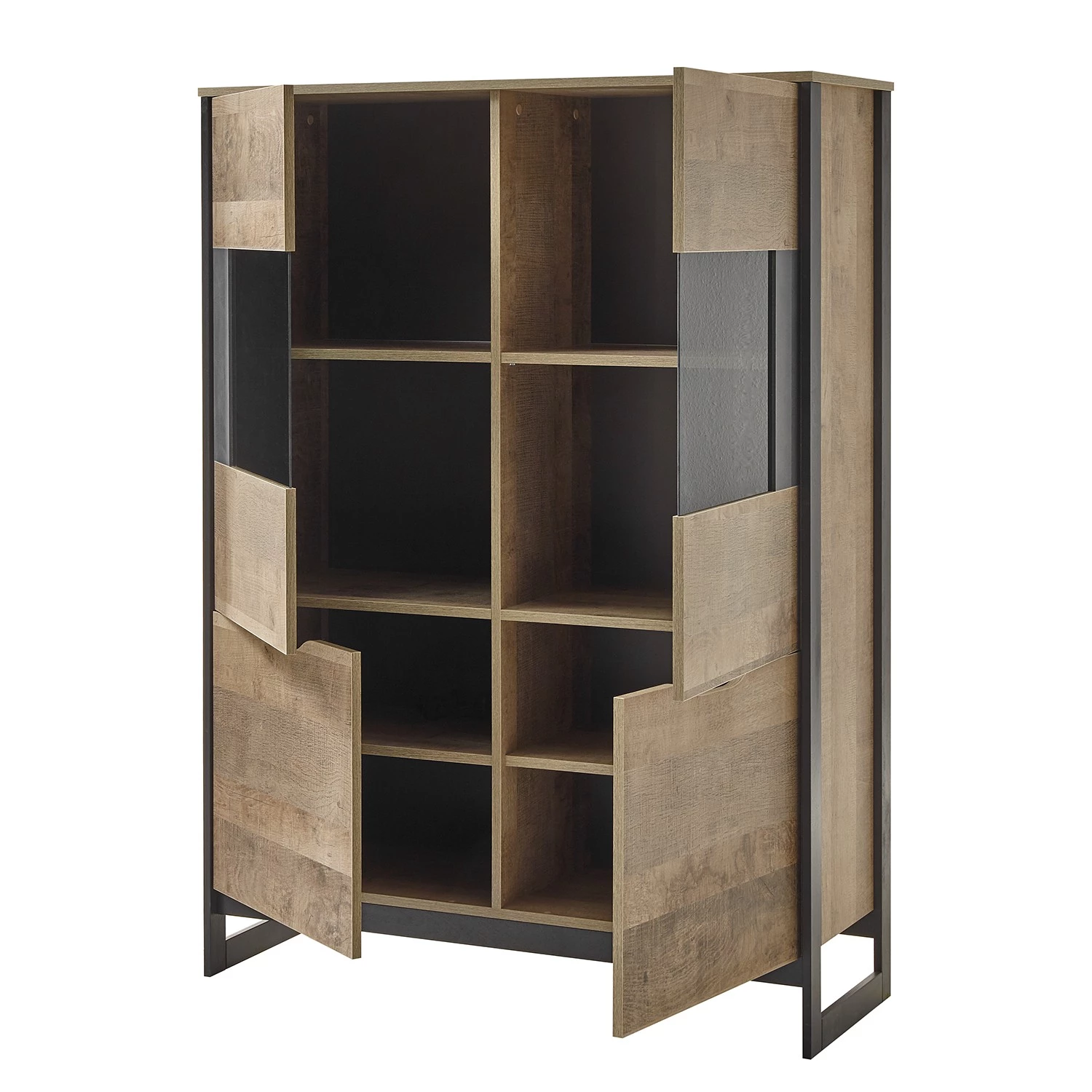 Red Living Buffet haut Cocody - Imitation chêne Montana / Gris 7 Red Living Buffet haut Cocody - Imitation chêne Montana / Gris – Image 7