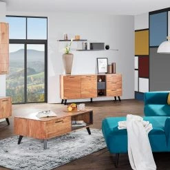 Naturoo Buffet Manabi - Acacia massif - Acacia / Anthracite -Meubles de salle à manger Soldes Magasin 1000261413 210702 12225600001 MOOD DETAILS P000000001000261413 mood