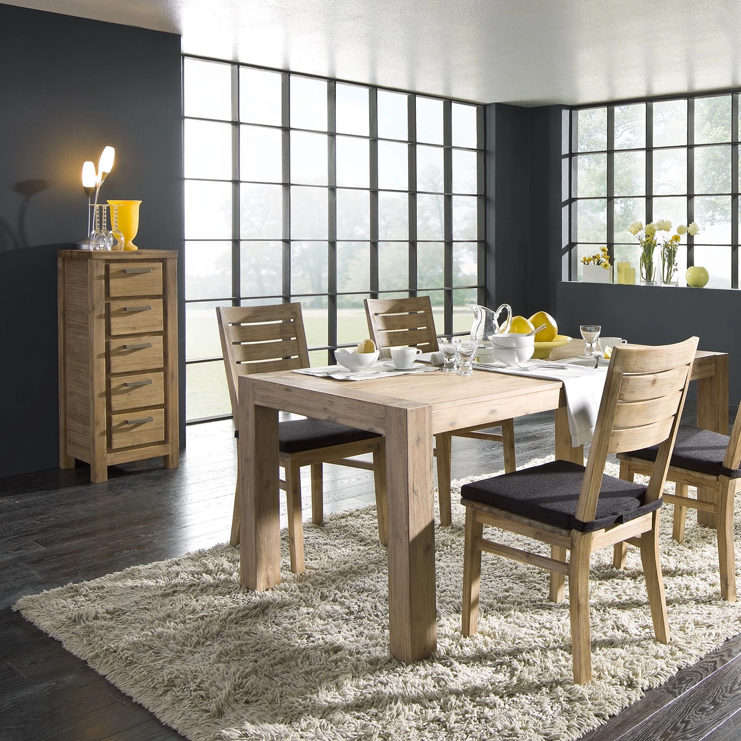 Ars Natura Commode Toumanar - Partiellement en acacia massif - Acacia sable 2 Ars Natura Commode Toumanar - Partiellement en acacia massif - Acacia sable – Image 2