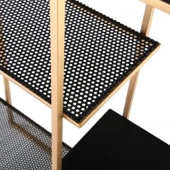 Red Living Étagère Sonso - Métal - Noir / Doré -Meubles de salle à manger Soldes Magasin 1000261416 210430 11580800014 DETAILS P000000001000261416