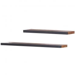 Naturoo Tablette murale Manabi - Acacia massif - Acacia / Anthracite