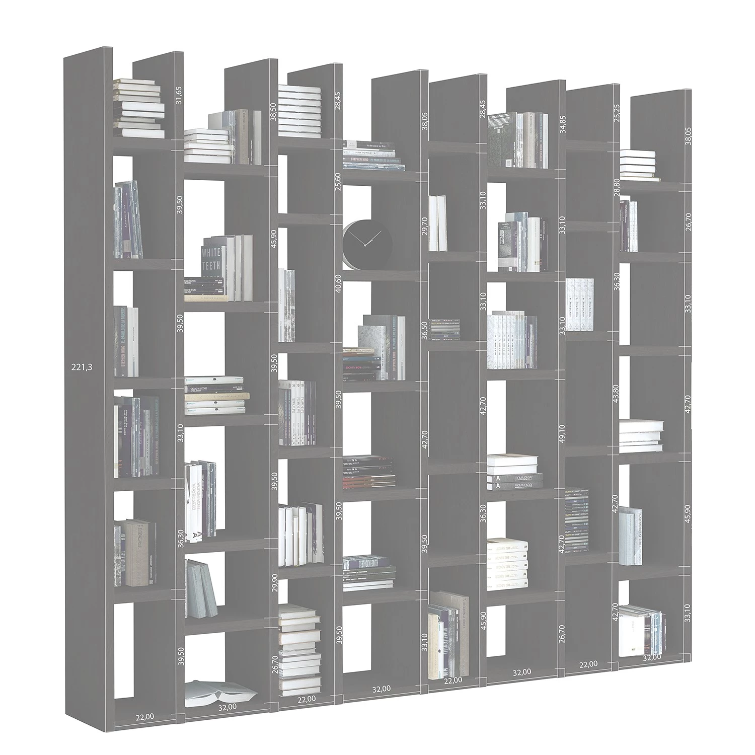 Loftscape Étagère Emporior XI - Imitation chêne marron-noir 2 Loftscape Étagère Emporior XI - Imitation chêne marron-noir – Image 2