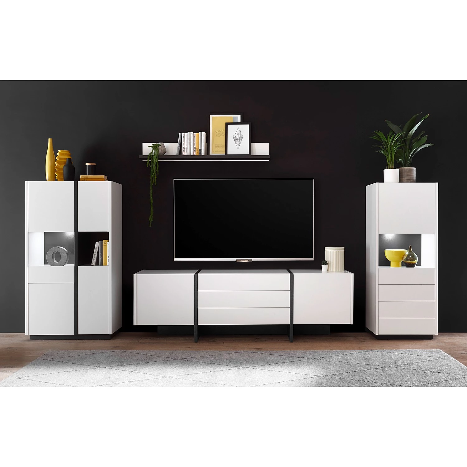 Loftscape Buffet haut Muuga I - Blanc / Gris 4 Loftscape Buffet haut Muuga I - Blanc / Gris – Image 4