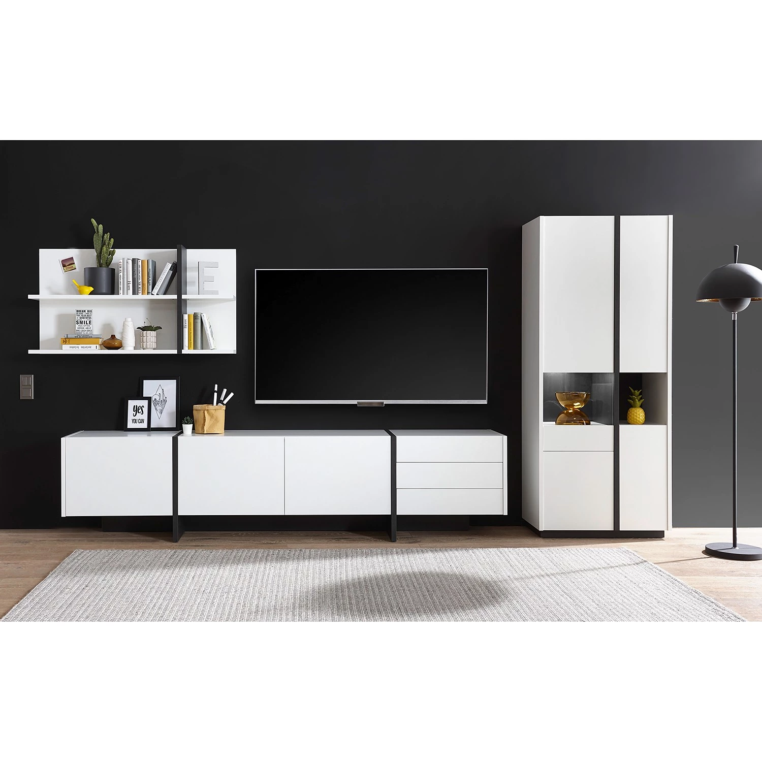 Loftscape Vitrine double Muuga - Blanc / Gris 3 Loftscape Vitrine double Muuga - Blanc / Gris – Image 3