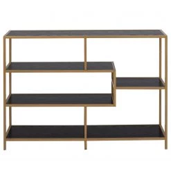 Red Living Étagère Coogee II - Noir / Doré -Meubles de salle à manger Soldes Magasin 1000263275 210430 14473000069 DETAILS P000000001000263275
