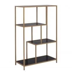 Red Living Étagère Coogee I - Noir / Doré - Hauteur : 114 cm