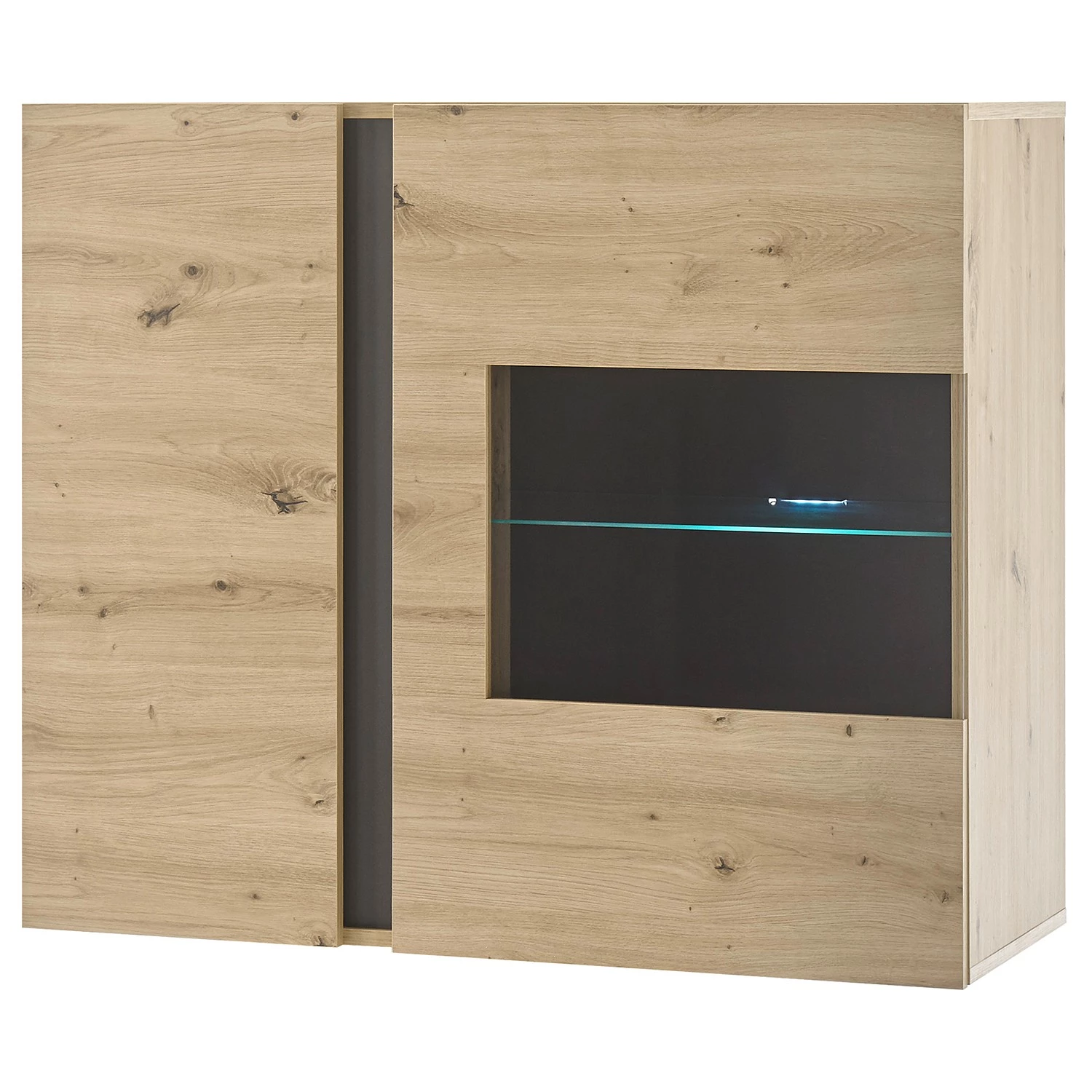 Loftscape Vitrine murale Cailla - Imitation chêne Artisan 1 Loftscape Vitrine murale Cailla - Imitation chêne Artisan