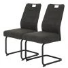 Red Living Chaise cantilever Vihti - Anthracite - Lot de 2