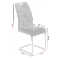 Red Living Chaise cantilever Haapsa - Limon - Lot de 2 11 Red Living Chaise cantilever Haapsa - Limon - Lot de 2 -Meubles de salle à manger Soldes Magasin 1000263413 210430 11442400046 SKETCH DETAILS P000000001000263413 sketch