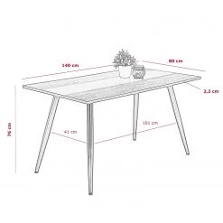 Red Living Table Taavetti - Imitation bois ancien -Meubles de salle à manger Soldes Magasin 1000263433 210430 11502200187 SKETCH DETAILS P000000001000263433 sketch