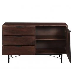 Ars manufacti Buffet Angun - Acacia massif / Métal - Acacia foncé / Noir -Meubles de salle à manger Soldes Magasin 1000264982 220105 15580200065 DETAILS P000000001000264982