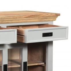 Maison Belfort Buffet Anton - Acacia / Manguier massif - Gris / Manguier -Meubles de salle à manger Soldes Magasin 1000265472 220104 09380600089 DETAILS P000000001000265472