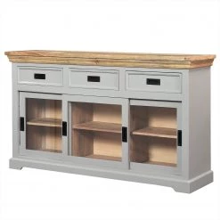 Maison Belfort Buffet Anton - Acacia / Manguier massif - Gris / Manguier