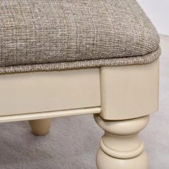 Ridgevalley Chaises Nouro (lot de 2) - Tissu / Peuplier massif - Beige chiné / Blanc crème -Meubles de salle à manger Soldes Magasin 1000265874 210519 10473300006 DETAILS P000000001000265874