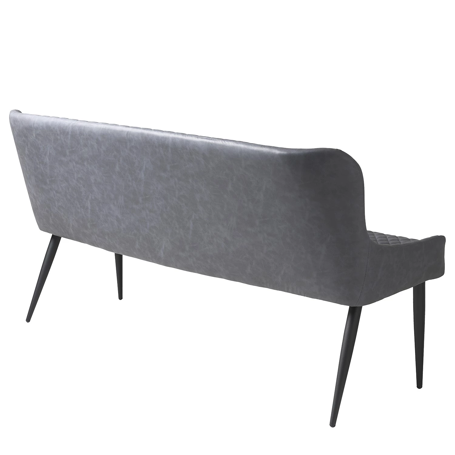 Red Living Banquette Elbi - Imitation cuir / Métal - Gris / Noir 5 Red Living Banquette Elbi - Imitation cuir / Métal - Gris / Noir – Image 5