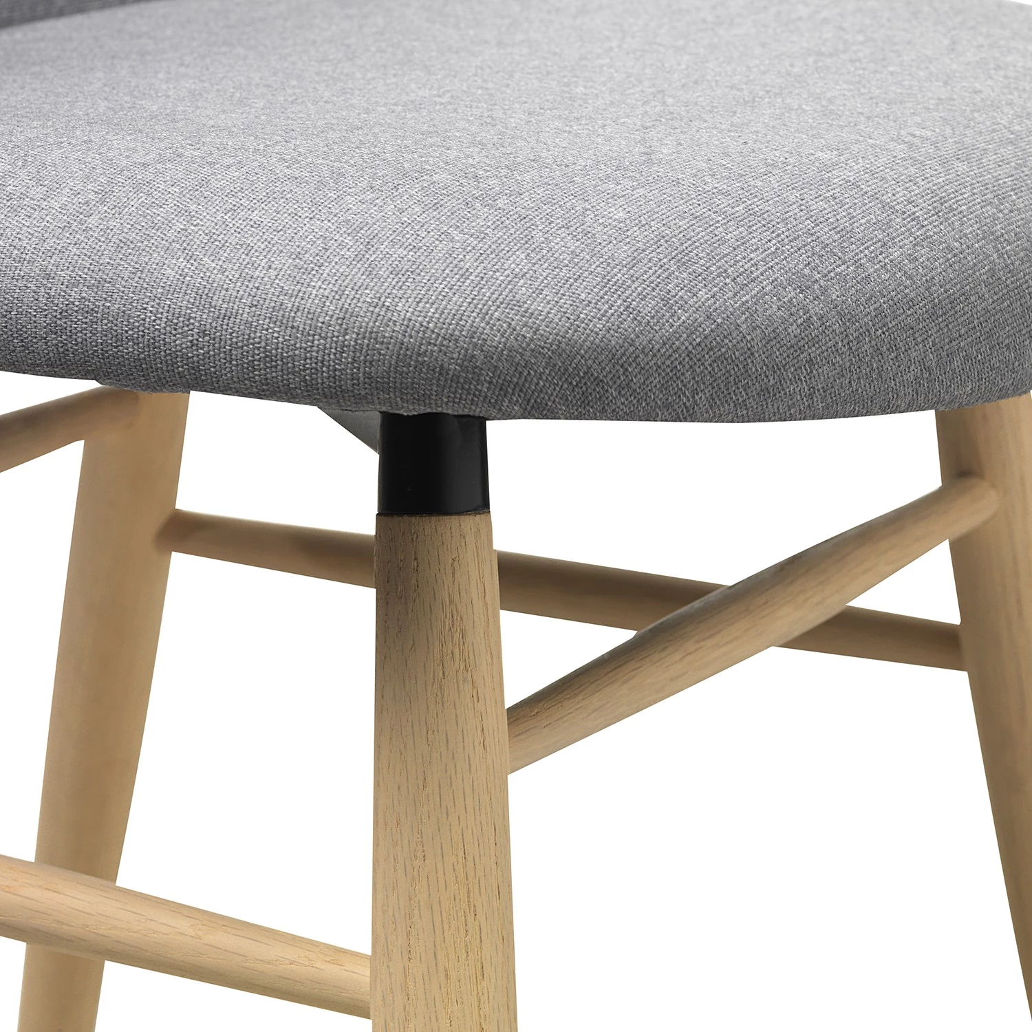 Norrwood Chaise Epalia - Tissu / Chêne massif - Gris clair / Chêne 7 Norrwood Chaise Epalia - Tissu / Chêne massif - Gris clair / Chêne – Image 7