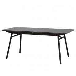 Red Living Table Dax - Placage chêne / Métal - Chêne marron foncé / Noir