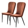 Red Living Chaises Chilo (lot de 2) - Marron rouille