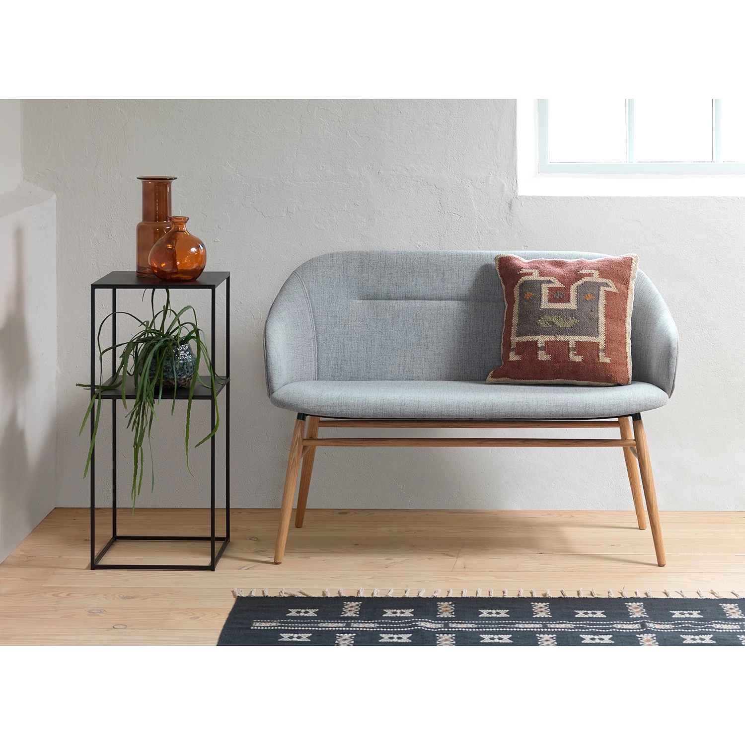 Norrwood Banquette Epalia - Tissu / Chêne massif - Gris clair / Chêne 2 Norrwood Banquette Epalia - Tissu / Chêne massif - Gris clair / Chêne – Image 2