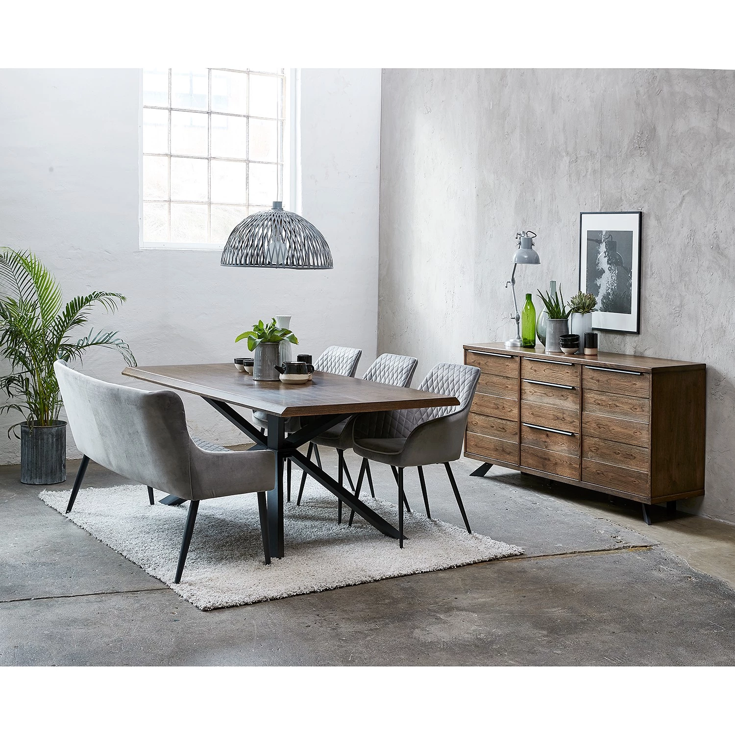 Red Living Table Berck - Chêne foncé - 160 x 90 cm 2 Red Living Table Berck - Chêne foncé - 160 x 90 cm – Image 2