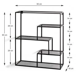 Loftscape Étagère murale Kalanti - Métal - Noir -Meubles de salle à manger Soldes Magasin 1000267395 210518 16033100024 SKETCH DETAILS P000000001000267395 sketch