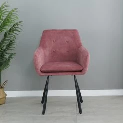 Ars manufacti Chaise à accoudoirs Yuna - Rose vieilli -Meubles de salle à manger Soldes Magasin 1000269994 220506 021 MOOD DETAILS P000000001000269994 mood