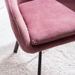 Ars manufacti Chaise à accoudoirs Yuna - Rose vieilli -Meubles de salle à manger Soldes Magasin 1000269994 220615 045 DETAILS P000000001000269994