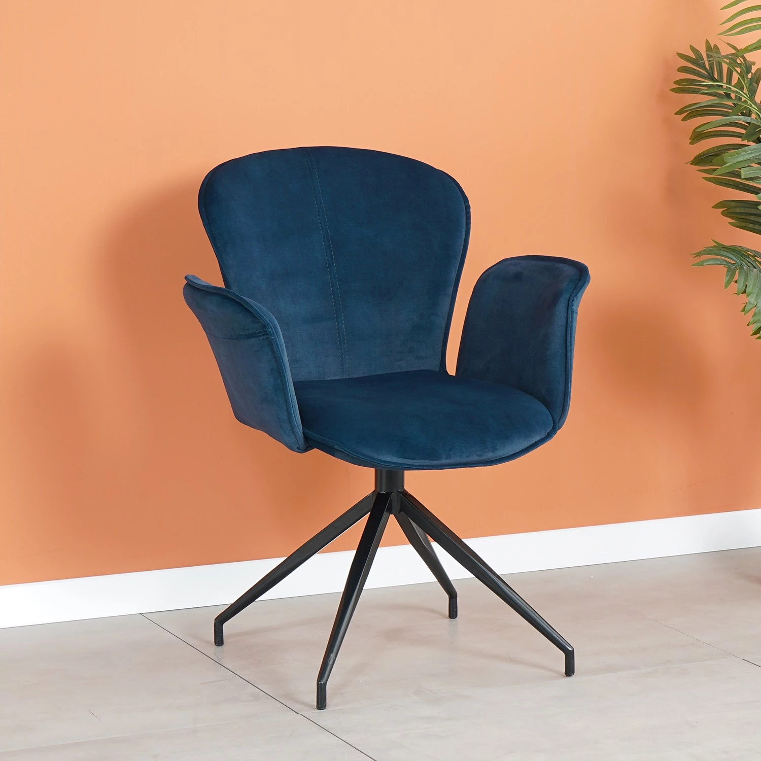 Ars manufacti Chaise à accoudoirs Yves - Bleu lagon 4 Ars manufacti Chaise à accoudoirs Yves - Bleu lagon – Image 4