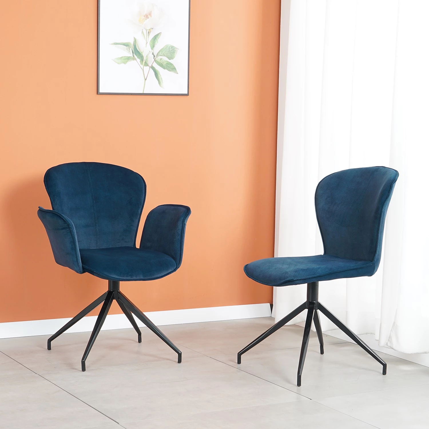 Ars manufacti Chaise à accoudoirs Yves - Bleu lagon 6 Ars manufacti Chaise à accoudoirs Yves - Bleu lagon – Image 6