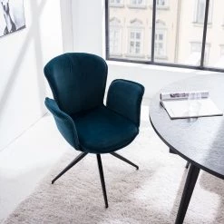 Ars manufacti Chaise à accoudoirs Yves - Bleu lagon 19 Ars manufacti Chaise à accoudoirs Yves - Bleu lagon -Meubles de salle à manger Soldes Magasin 1000269998 220615 021 MOOD DETAILS P000000001000269998 mood