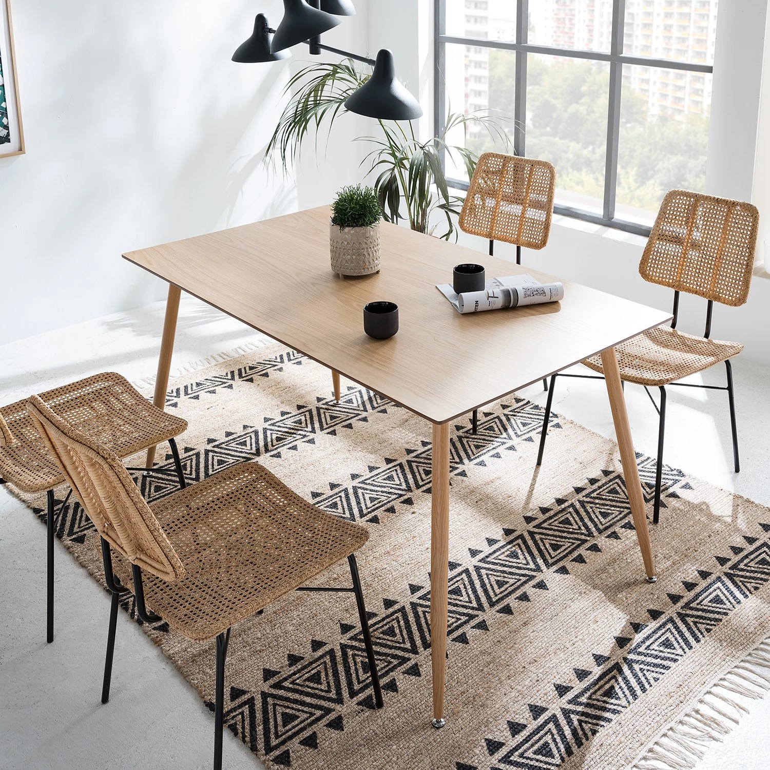 Mørteens Table Tracy - Imitation chêne 3 Mørteens Table Tracy - Imitation chêne – Image 3