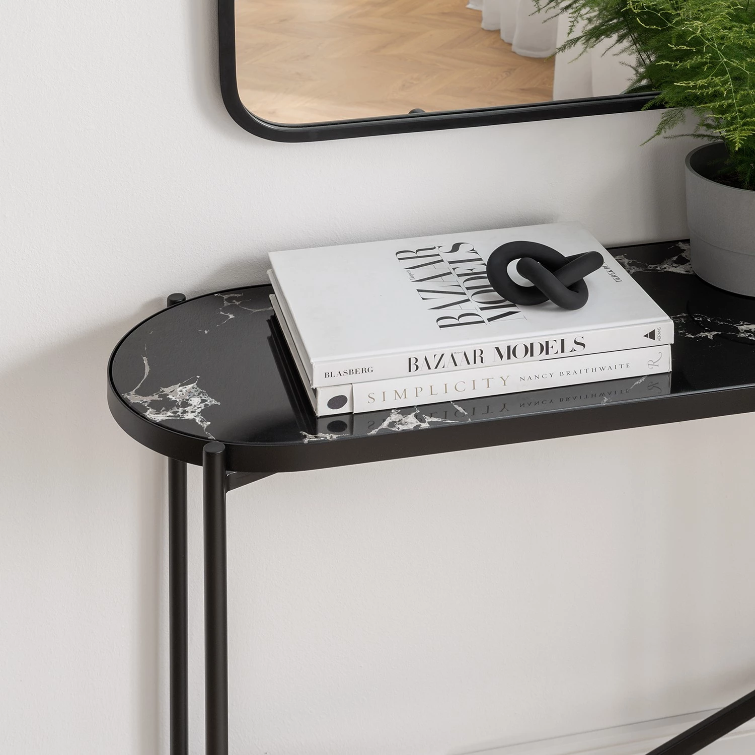 Studio Copenhagen Console Abee - Imitation marbre noir / Noir 5 Studio Copenhagen Console Abee - Imitation marbre noir / Noir – Image 5