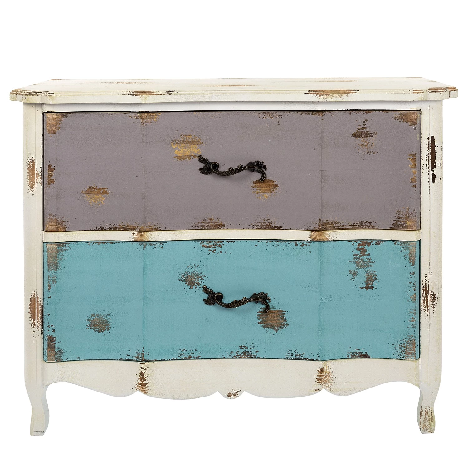 Ridgevalley Commode Rusper - Sapin massif - Blanc / Bleu / Violet 4 Ridgevalley Commode Rusper - Sapin massif - Blanc / Bleu / Violet – Image 4