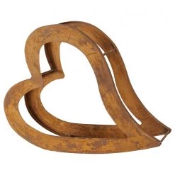 Boltze Range bûches Heart - Métal - Marron