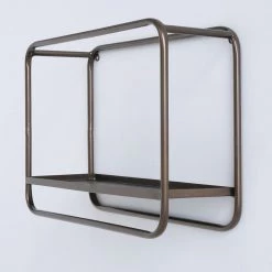 Boltze Étagères murales Bruni (lot de 2) - Métal - Marron -Meubles de salle à manger Soldes Magasin 1000270822 210709 14012200083 DETAILS P000000001000270822