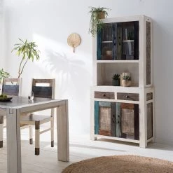 Wolf-Möbel Buffet Goa White - Partiellement en manguier massif - Manguier vintage blanc -Meubles de salle à manger Soldes Magasin 1000271076 220621 022 MOOD DETAILS P000000001000271076 mood