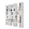 Loftscape Bibliothèque Emporior XIII - Blanc crème - Blanc brillant - Largeur : 216 cm