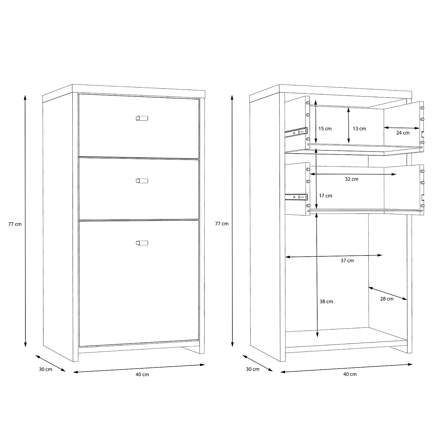 Loftscape Buffet Rison I - Gris foncé / Imitation bois ancien 7 Loftscape Buffet Rison I - Gris foncé / Imitation bois ancien – Image 7