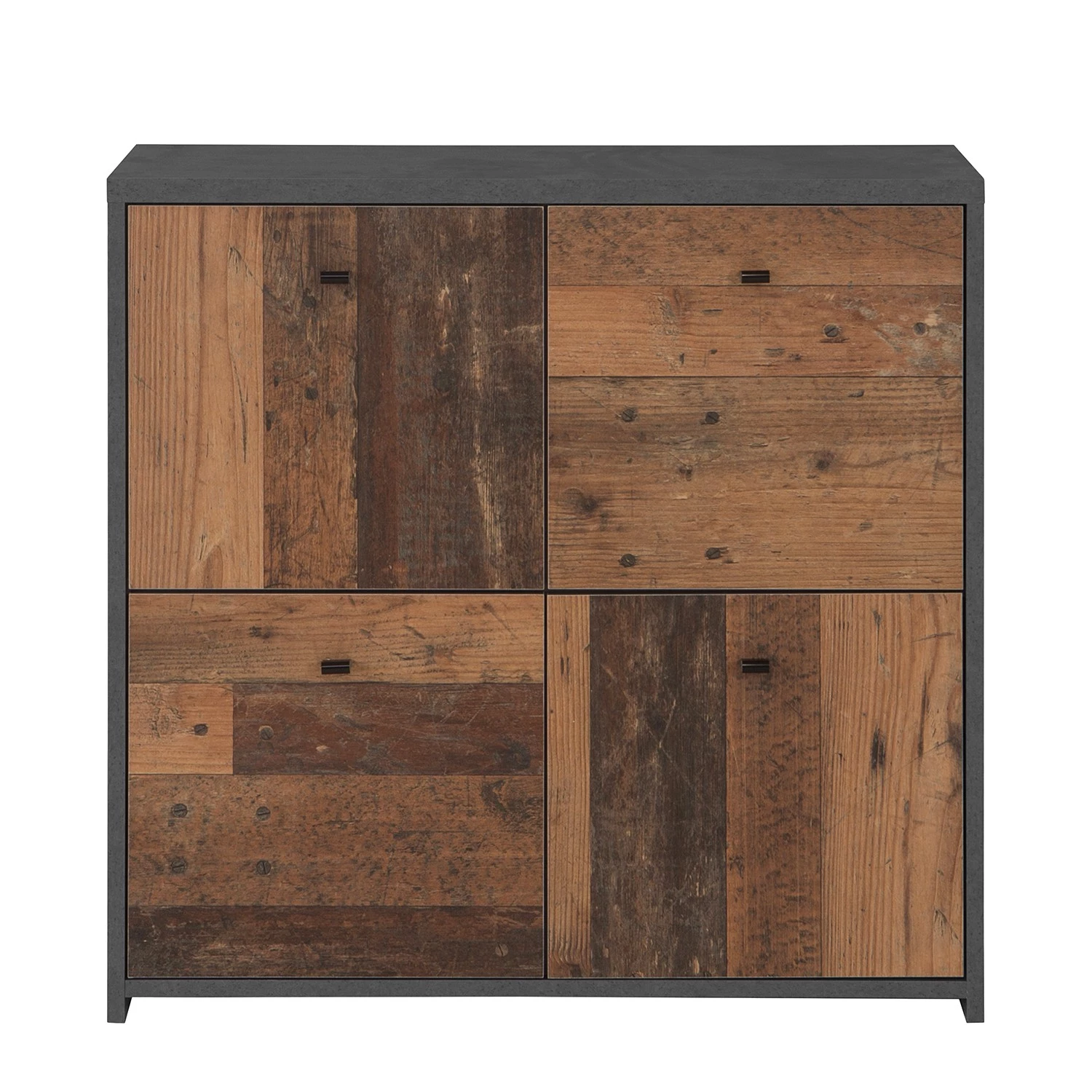 Loftscape Buffet Rison II - Gris foncé / Imitation bois ancien 3 Loftscape Buffet Rison II - Gris foncé / Imitation bois ancien – Image 3