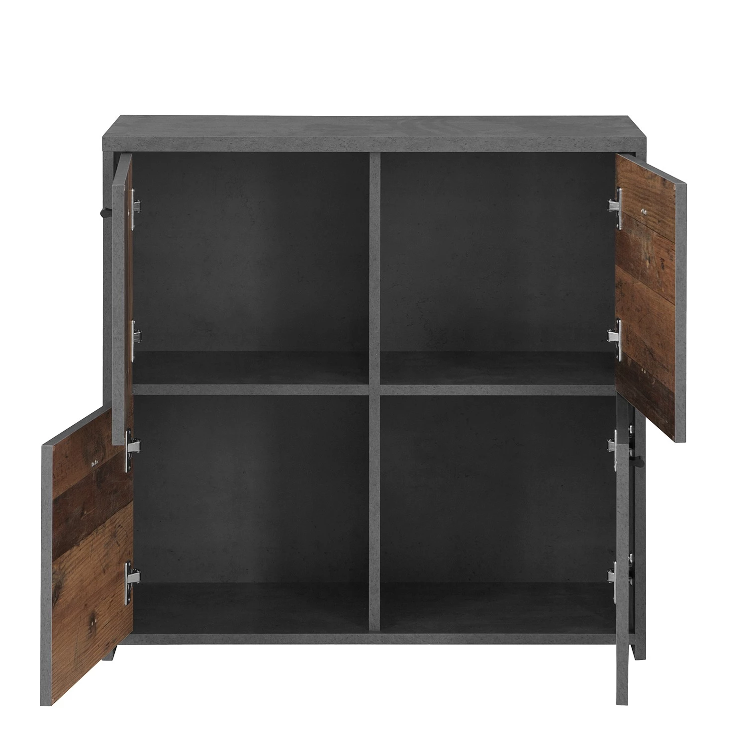 Loftscape Buffet Rison II - Gris foncé / Imitation bois ancien 4 Loftscape Buffet Rison II - Gris foncé / Imitation bois ancien – Image 4