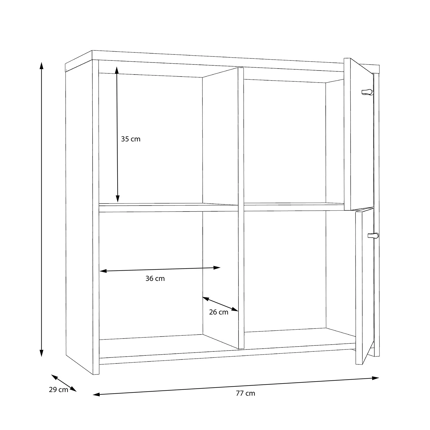 Loftscape Buffet Rison II - Gris foncé / Imitation bois ancien 8 Loftscape Buffet Rison II - Gris foncé / Imitation bois ancien – Image 8