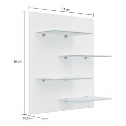 Posseik Étagère murale Elite - Blanc brillant - Largeur : 52 cm 8 Posseik Étagère murale Elite - Blanc brillant - Largeur : 52 cm -Meubles de salle à manger Soldes Magasin 1000272756 210614 14224600018 SKETCH DETAILS P000000001000272756 sketch